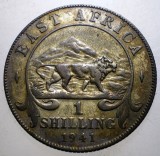 J.331 EAST AFRICA DE EST COLONIE BRITANICA GEORGE VI 1 SHILLING 1941 ARGINT