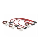 Cablu Mini SAS SFF-8087 la 4 x SAS SFF-8482 + Alimentare SATA/Molex, 1m