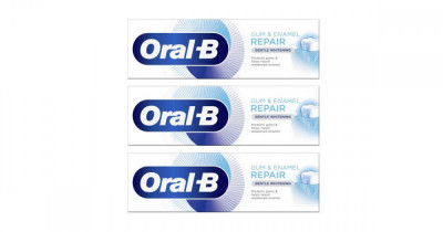 Oral-B Gum &amp;amp;amp; Enamel Repair Gentle Whitening Fogkr&amp;eacute;m 3x75ml foto