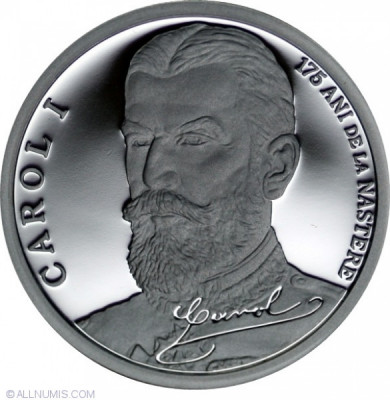 Moneda 10 Lei 2014 - 175 de ani de la nasterea regelui Carol I foto