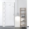 Paravan dus walk-in Aqua Roy &reg; INOX, model Authentic alb, sticla 8 mm clara, securizata, anticalcar, 140x195 cm