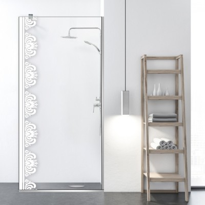 Paravan dus walk-in Aqua Roy &amp;reg; INOX, model Authentic alb, sticla 8 mm clara, securizata, anticalcar, 140x195 cm foto