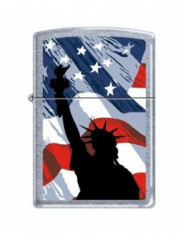 Bricheta Zippo 2277 Statue of Liberty-USA Flag foto