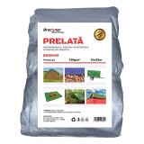 Prelata impermeabila UV gri 10x25 m 160g/m2 cu ochiuri metalice inoxidabile, cusaturi duble, distanta inele 100 cm, Breckner Germany