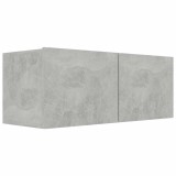 Cumpara ieftin Comoda TV, gri beton, 80 x 30 x 30 cm, lemn prelucrat