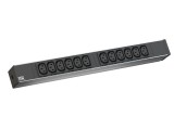PDU BACHMANN, 1U pt. rack 19 inch, 12 prize IEC, intrare Schuko, max 16 A, cablu 2 m, negru, &quot;333.616&quot; (timbru verde 4 lei)