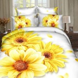 Lenjerie de pat digital print 3d (yellow flower)