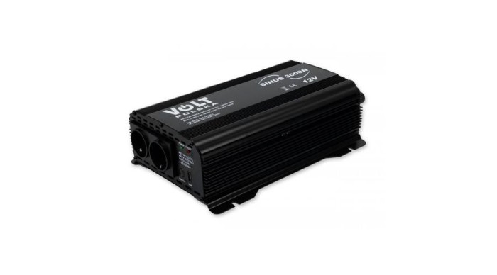 Volt Polska SINUS 3000 Car Inverter Convertizor de tensiune de la 12V la 230V (amplificator de tensiune) 1500W/3000W