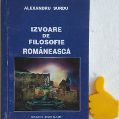 Izvoare de filosofie romaneasca Alexandru Surdu