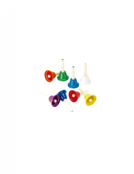 Clopotei metalici 8 note in culori diferite, fiecare clopotel emite un sunet.