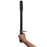 Baston din Cauciuc Negru, pentru Autoaparare, cu Clips pentru Centura, 48 cm