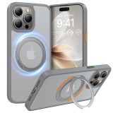 Husa pentru iphone 15 pro - torras ostand pro series - titanium grey