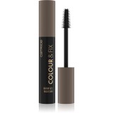 Catrice Colour &amp; Fix mascara pentru spr&acirc;ncene culoare 030 - Dark Brown 5 ml