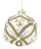 Set 12 globuri brad Craciun sticla aurie Extravagance &Oslash; 8 cm