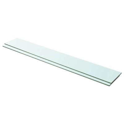 vidaXL Rafturi, 2 buc., 100 x 15 cm, panouri sticlă transparentă 3051583 foto
