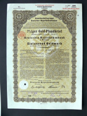 Titlu De Stat Obligatiune Germania 1930-1000-Goldmark foto