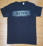 Tricou barbat la baza gatului Hugo Boss bumbac negru SMALL purtat, S