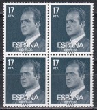 Spania 1984 - Regele Juan Carlos I - Noua valoare, Bloc de 4, MNH, Nestampilat