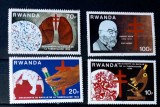 RUANDA 1982 Crucea Roșie,TBC, Oameni de știință Robert Koch premiul Nobel mnh