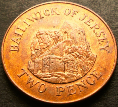 Moneda exotica 2 PENCE - JERSEY, anul 2002 * cod 636 foto