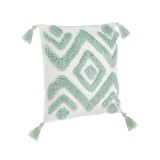 Perna decorativa, 43x43 cm, Verde, Poliester/Bumbac, ATU-086389, Oem