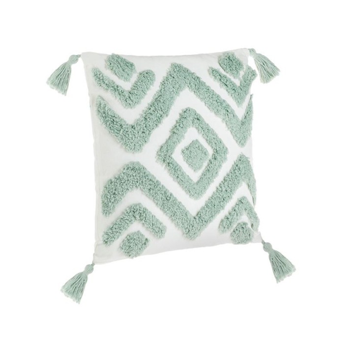 Perna decorativa, 43x43 cm, Verde, Poliester/Bumbac, ATU-086389