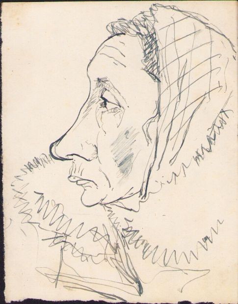 A1631 Schiță de Dimitrie &bdquo;Puiu&rdquo; Eitel, nesemnată