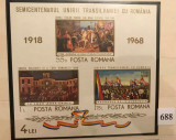 Romania(1968) LP 688 Semicentenarul unirii Transilvaniei cu Romania, colita ned., Nestampilat