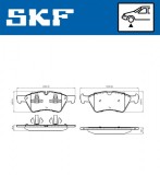 Set placute frana fata SKF VKBP80402