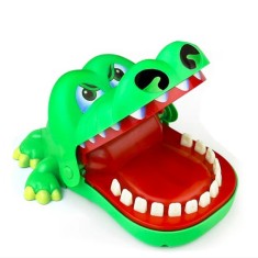 Jucarie interactiva Crocodil Dentist, Cyrax, Joc de Grup/Familie, 13 Dinti, Extra Big 21 x 14.5 x 11 cm, Verde
