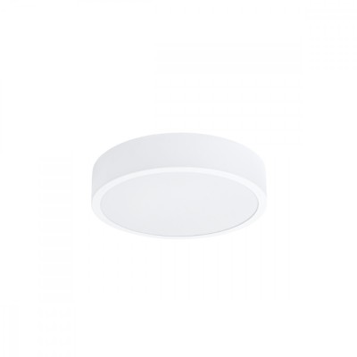 Lustră De Tavan Onyx Alb Din Aluminiu Cu 1 Bec Rotund Minimalist De Interior foto