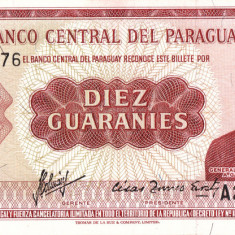 Paraguay 10 Guaranies 1963 'Garay' UNC, clasor A1