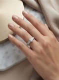 Cumpara ieftin Inel din Argint 925 Eternity cu Zirconiu Emerald Cut