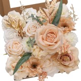 Set de flori artificiale, flori roz pentru nunta, flori artificiale pentru buchete de nunta DIY, decoratiuni centrale pentru petreceri de baby shower