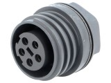 Conector Circular Soclu Mamă 5 PIN Alamă