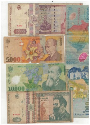 Lot 6 bancnote Romania foto