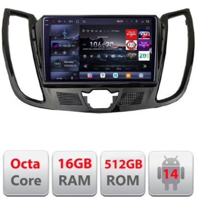 Navigatie Ford Kuga C-MAX 2010-2019 Android radio gps internet 8 core QLED 2K 16+512 360 Edotec CarStore Technology foto