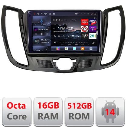 Navigatie Ford Kuga C-MAX 2010-2019 Android radio gps internet 8 core QLED 2K 16+512 360 Edotec CarStore Technology