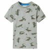 Tricou pentru copii, kaki deschis melanj, 140 12103, vidaXL