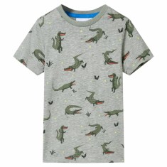 Tricou pentru copii, kaki deschis melanj, 140 12103
