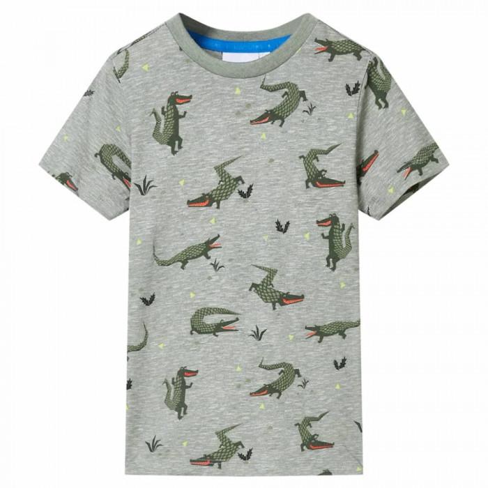 Tricou pentru copii, kaki deschis melanj, 140 12103