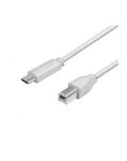 CABLU USB LOGILINK pt. imprimanta, USB 2.0 Type-C (T) la USB 2.0 Type-B (T), 1m, 2 x ecranare, conectori auriti, gri, &quot;CU0160&quot; (timbru verde 0.18 lei)