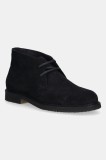 BOSS pantofi de piele &icirc;ntoarsă Kope culoarea bleumarin, 50548077