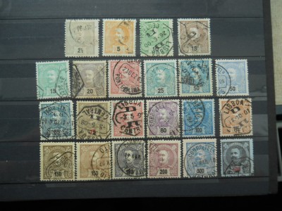 PORTUGALIA 1895/98 CARLOS I -2 SERII foto