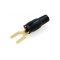 Papuc Terminal tip furca 5mm2 M4 aurit izolat negru ACV 30.4440-03