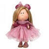 Papusa Nines D&#039;Onil Mia, par blond, funda roz, 30cm, articulata, miros vanilie. Papusa fetite +3 ani, corp vinil, cutie cadou