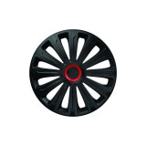 SET CAPACE ROTI 15` NEGRE CU INEL ROSU TREND