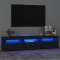 Gossi comoda tv cu lumini led, negru, 180x35x40 cm