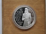 AUSTRIA . 100 SCHILLING 1997 . MAXIMILIAN . PROOF . COTA BUNA . IN CUTIE DE LEMN . CU CERTIFICAT .