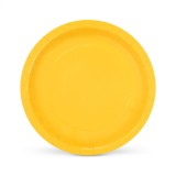Set 10 farfurii din carton natural, 20 cm, galbene